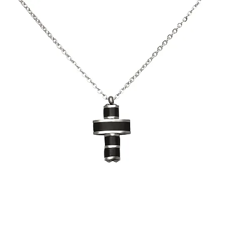 TRIBUTE, ανδρικό κολιέ από ανοξείδωτο ατσάλι με σταυρό