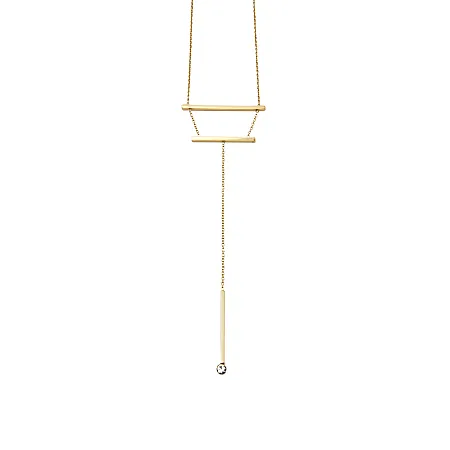 silverline, γυναικείο, κολιέ, από, ανοξείδωτο, ατσάλι, επίχρυσο με λευκό, ζιργκόν