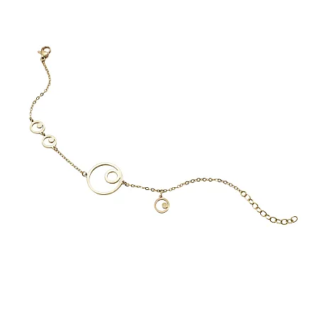 silverline,γυναικείο ,βραχιόλι ,από ,ανοξείδωτο, ατσάλι, επίχρυσο