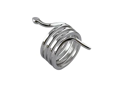 silverline, ασημένιο, γυναικείο, δαχτυλίδι με φίδι, άσπρο, επιπλατίνωμα,