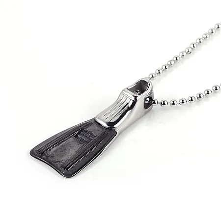 Κολιέ με βατραχοπέδιλο, unisex, 80εκατοστών, από ανοξείδωτο ατσάλι, TRIBUTE