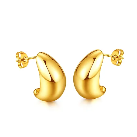 Σκουλαρίκια, γυναικεία από ανοξείδωτο ατσάλι, επίχρυσα, silverline, 0130553001